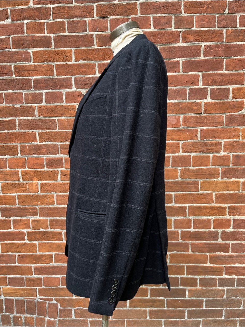 Armani Collezioni Charcoal Gray Windowpane Sport Coat Blazer - Picture 4 of 8